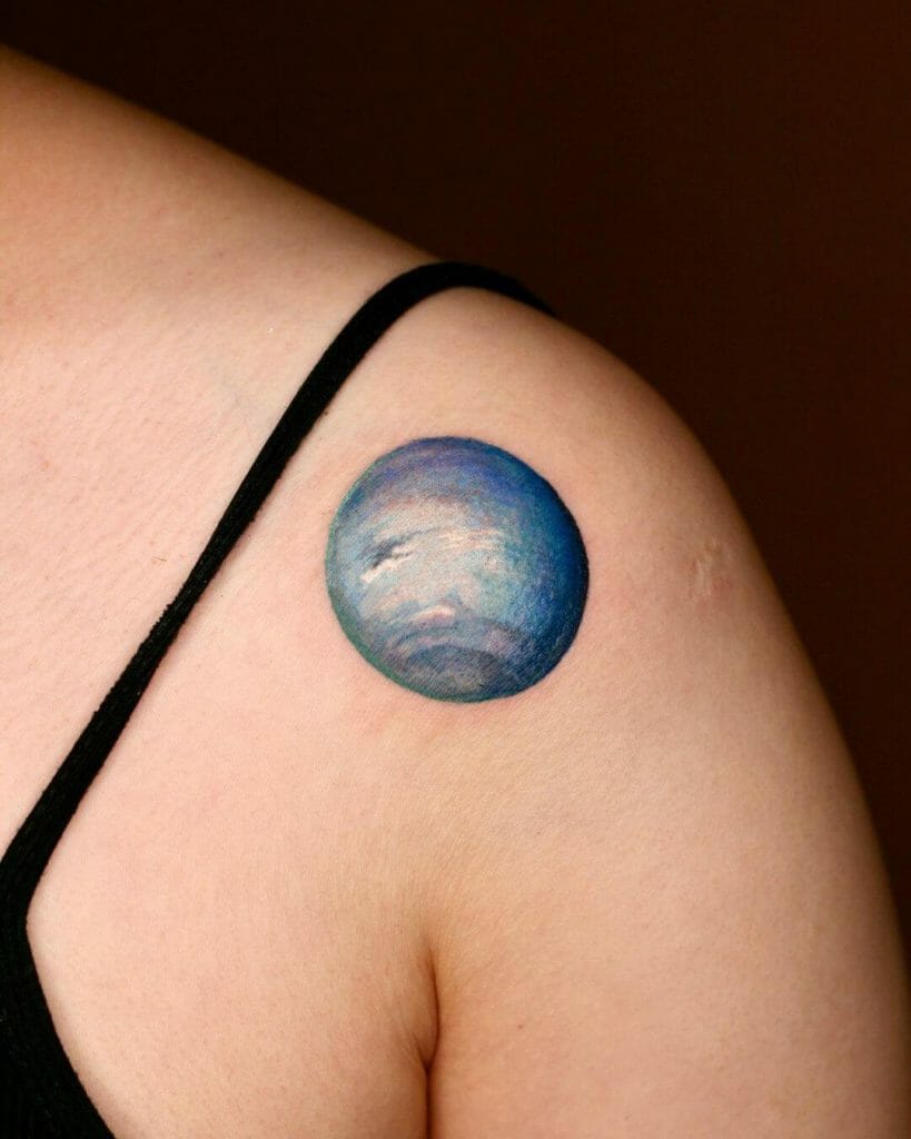 The Blue Neptune Planet tattoo