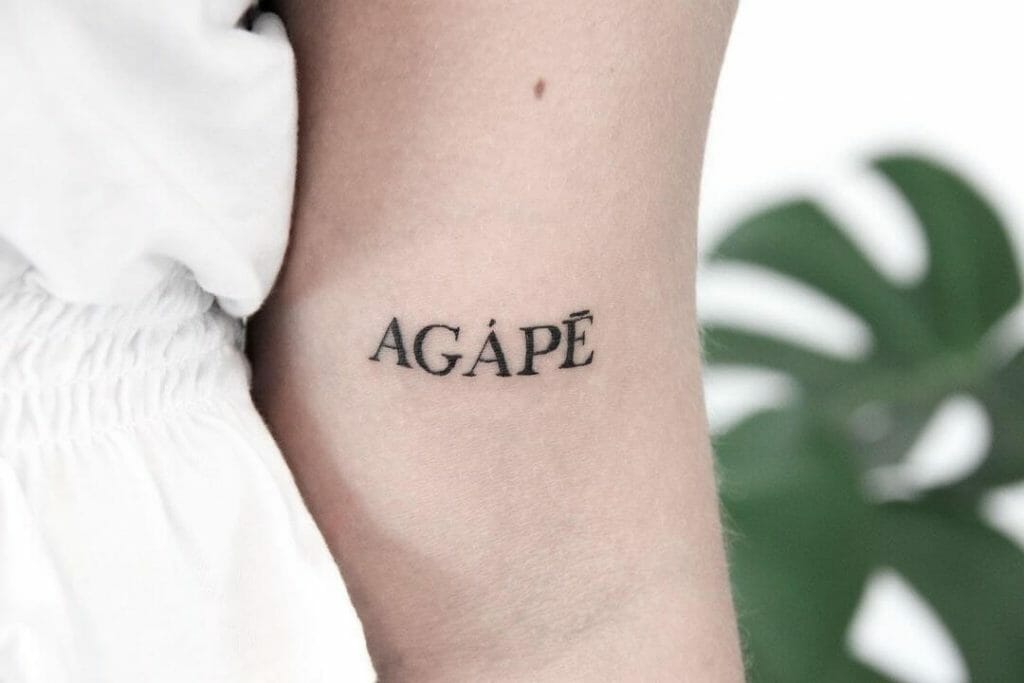 The Bold Feminine Agape Tattoo