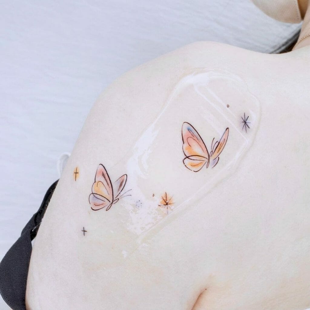 The Colourful Butterfly Tattoo