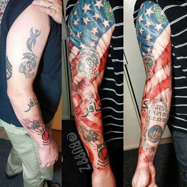 The Cover-Up American Flag Tattoo