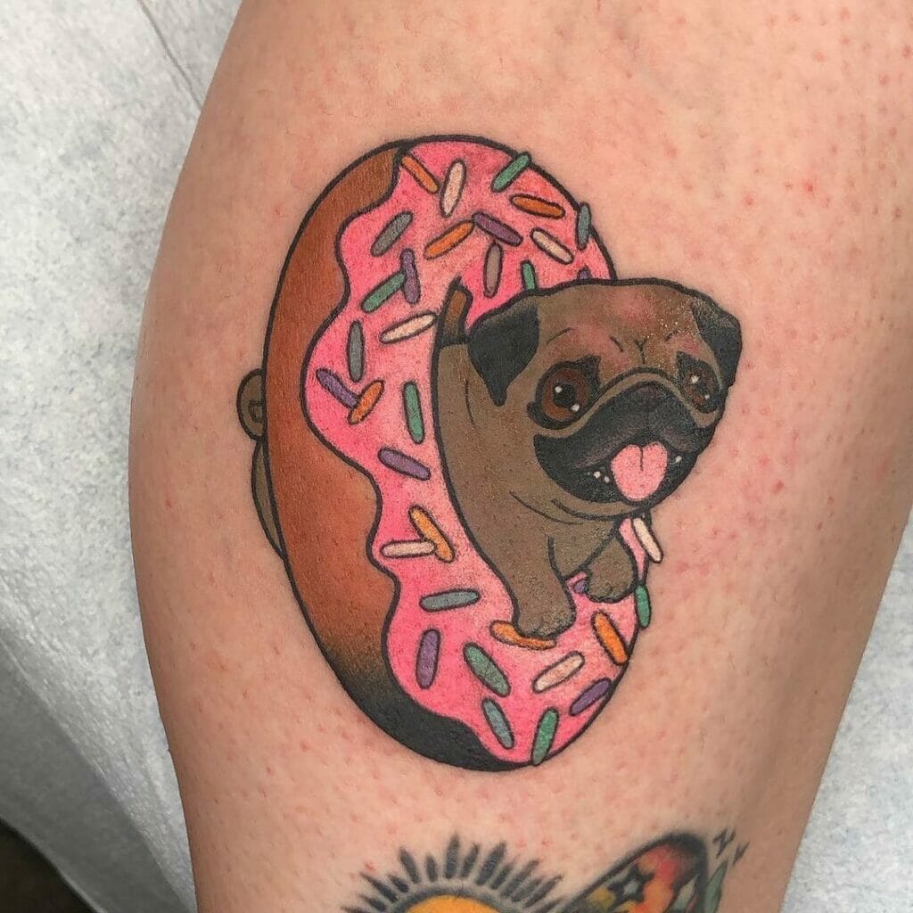 The Doughnut Pug Tattoo For Incredible Cuteness