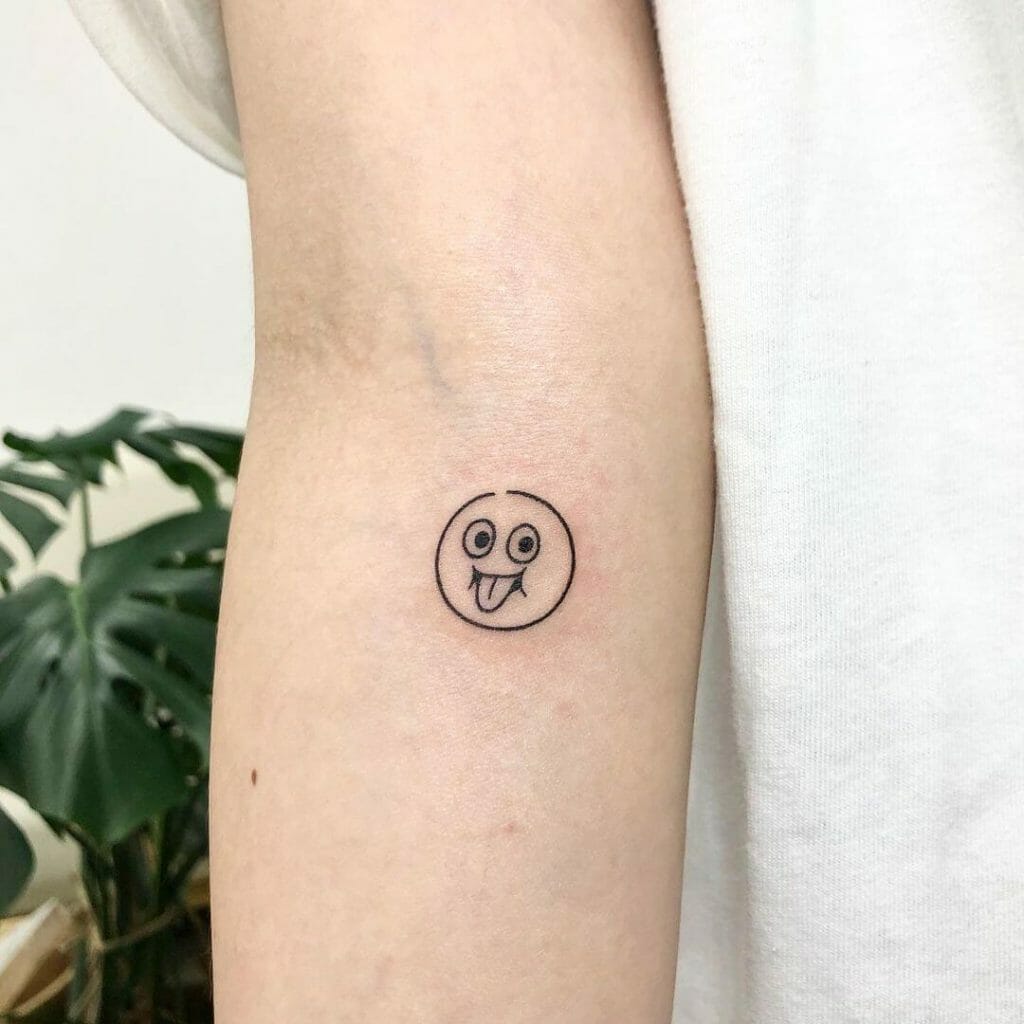 The Einstein Face Emoji Tattoo