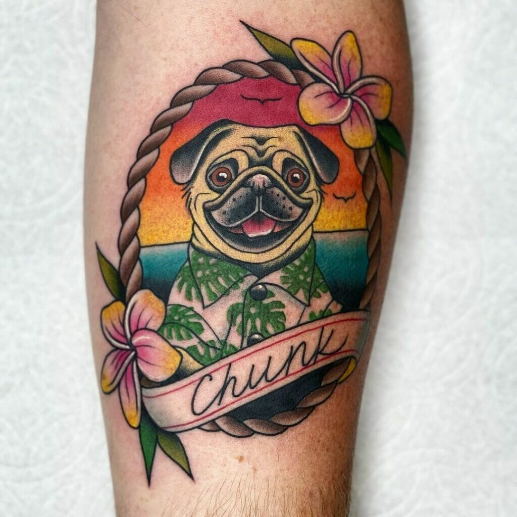 The Hawaiian Pug Tattoo To Give You Vacation Feels