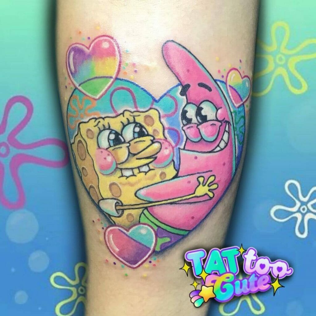 The Heartwarming Spongebob X Patrick Star Best Friend Tattoos (1)