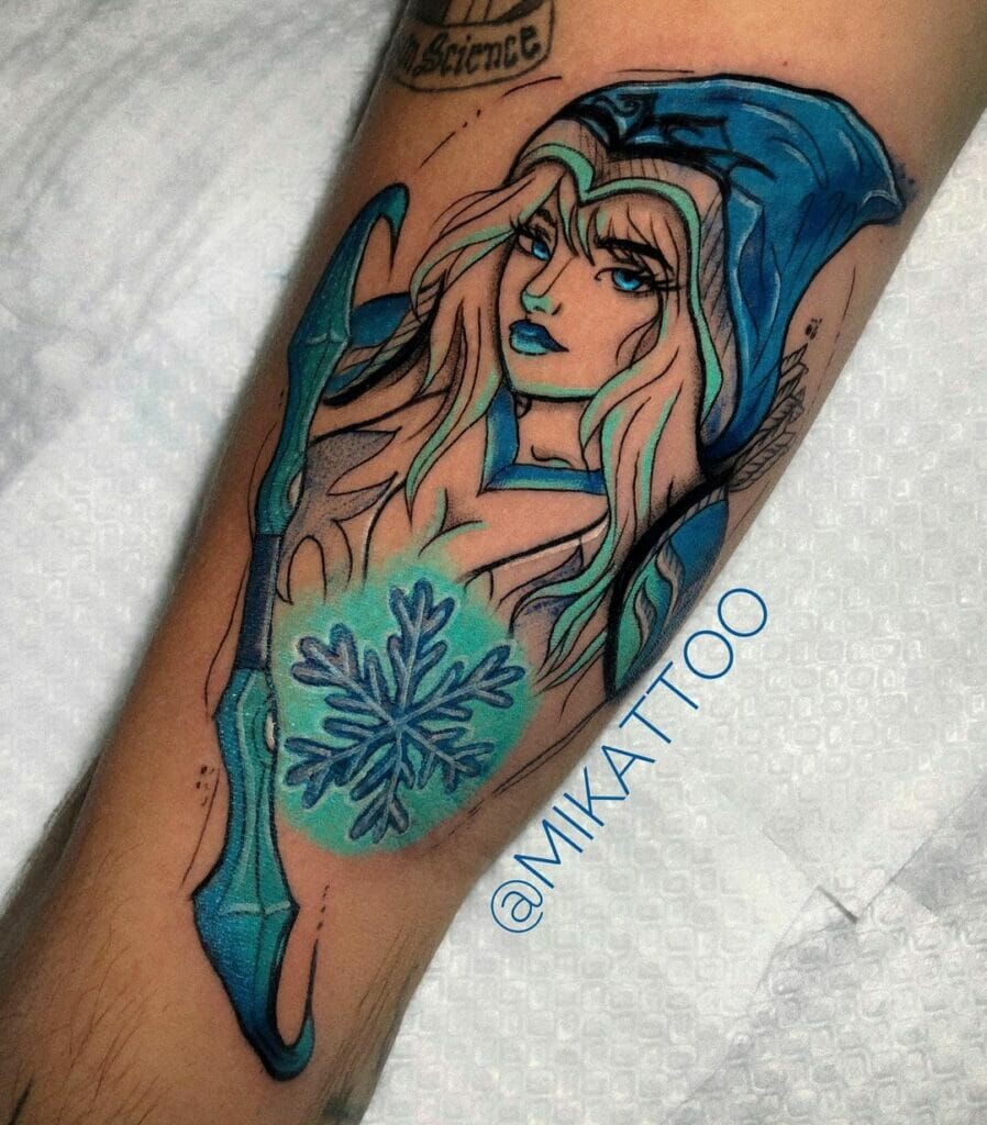 The League Tattoo With A Perfect Shade Of Blue