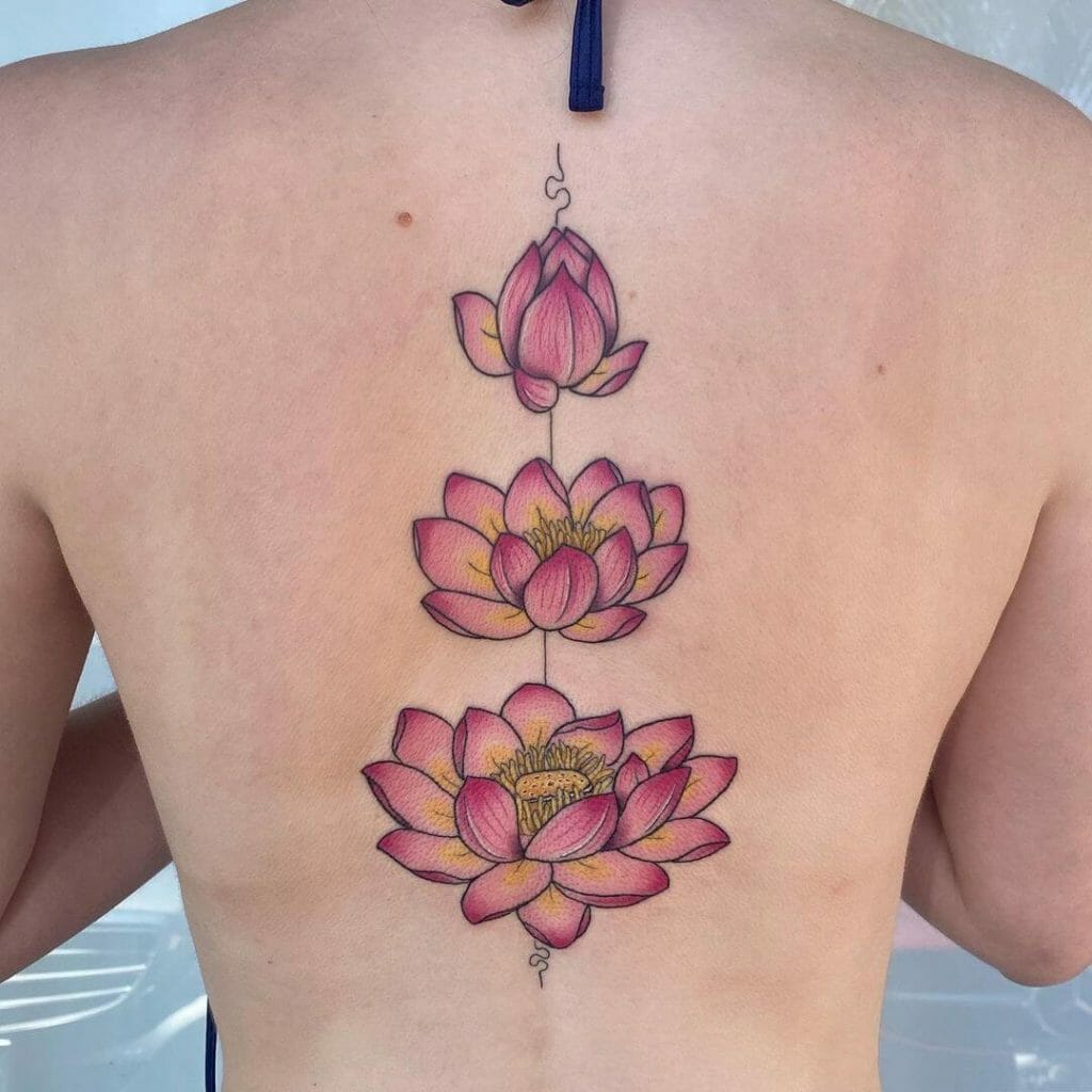 The Lotus Flower Blooming Tattoo