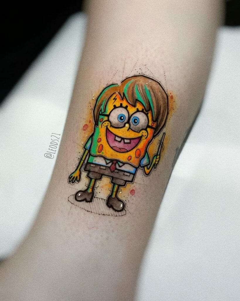 The Magical Harry X Spongebob Tattoo