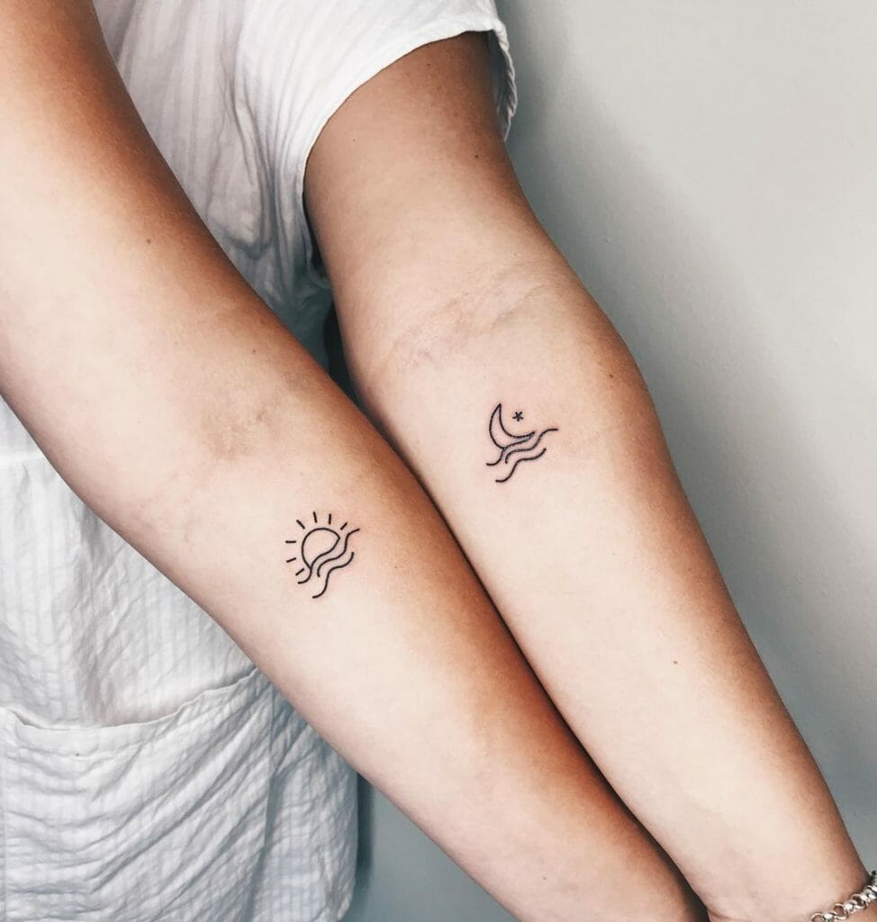 The Matching Sun and Moon Tattoos