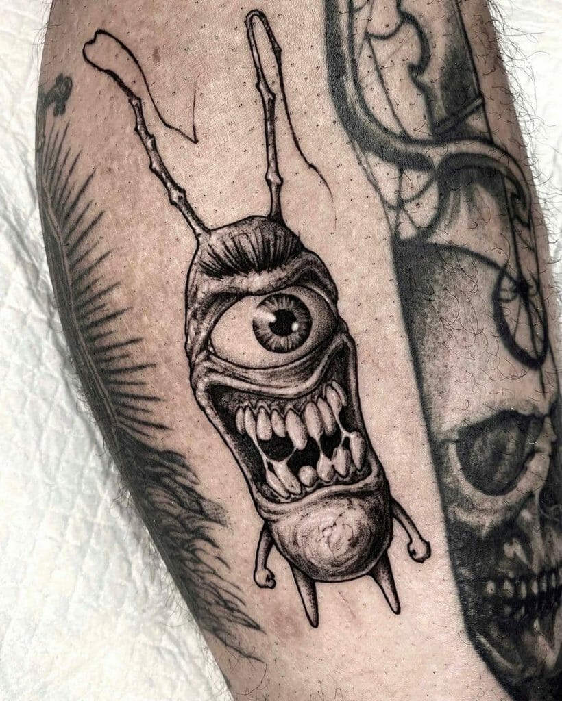 The Menacing Angry Plankton Tattoo