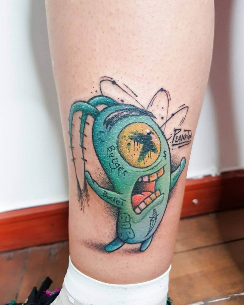 The Menacing Angry Plankton Tattoos 