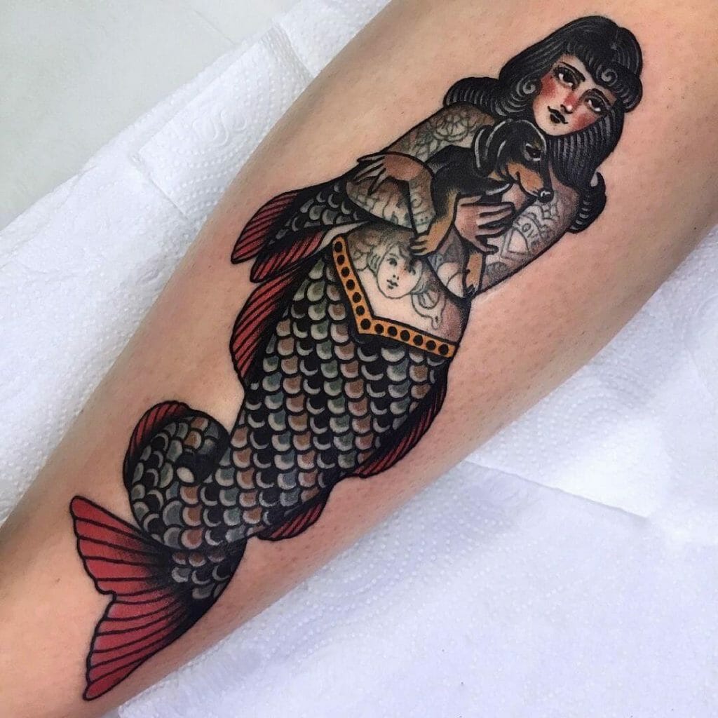 The Mermaid's Dog Tattoo