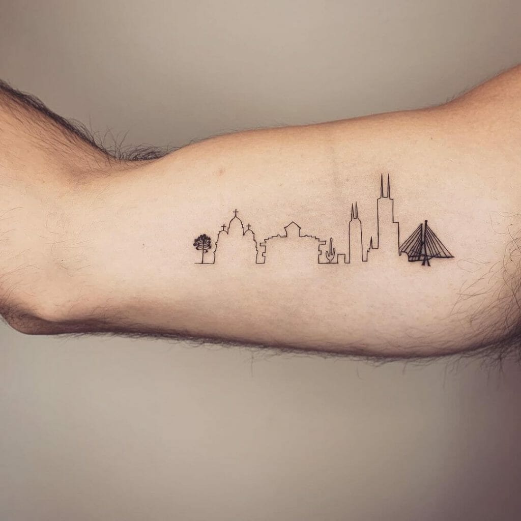 The Minimalist Skyline Tattoo