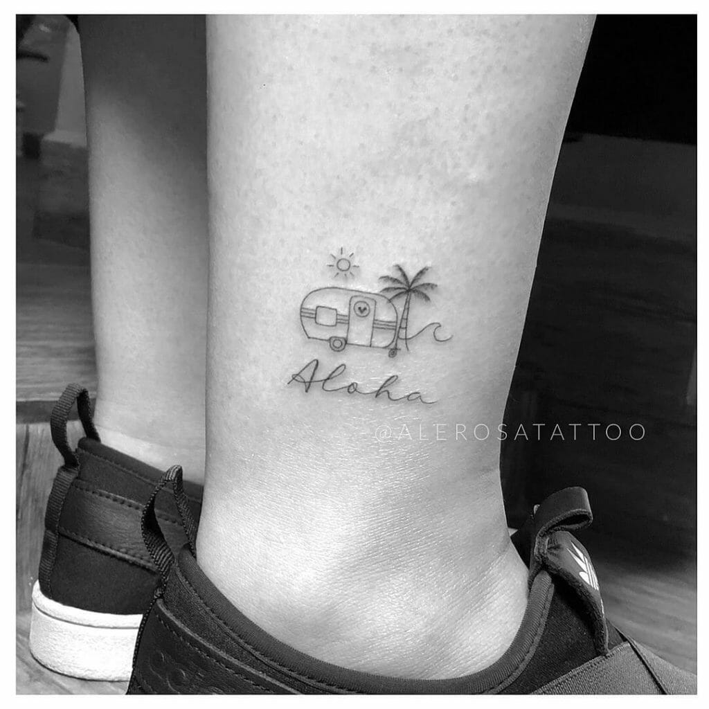 The Minimalistic Word Aloha Tattoo