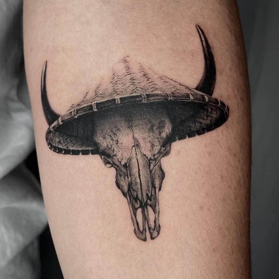 The Mythical Bull And Star Tattoo
