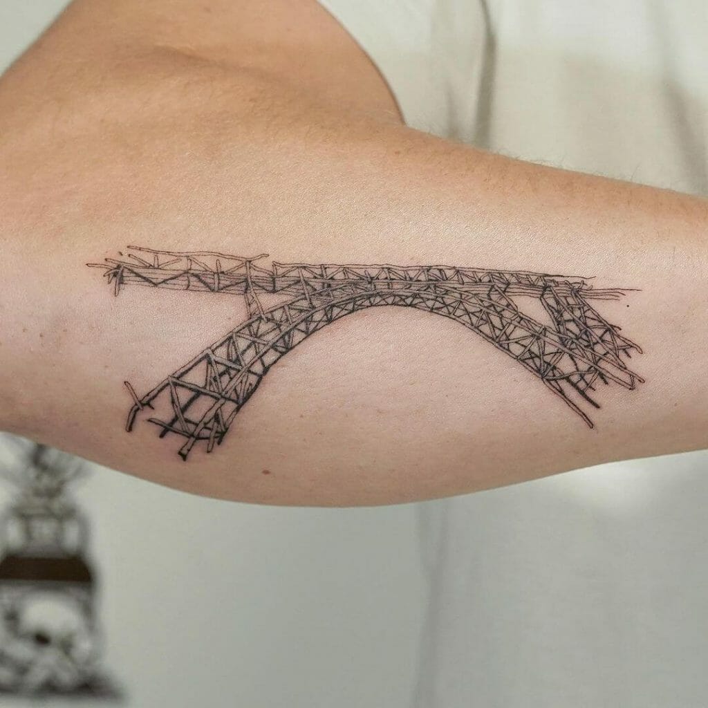 The Old Broken Metal Bridge Tattoo