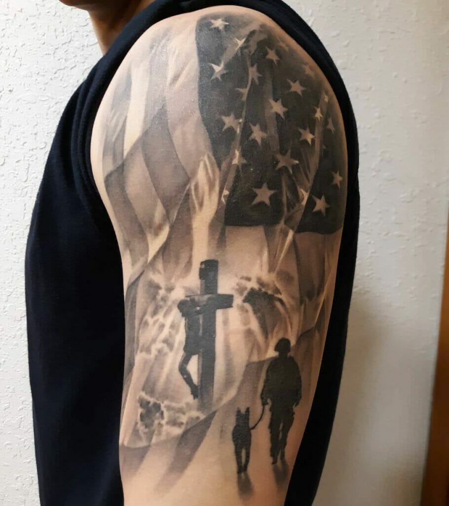 The Patriotic American Flag Tattoo