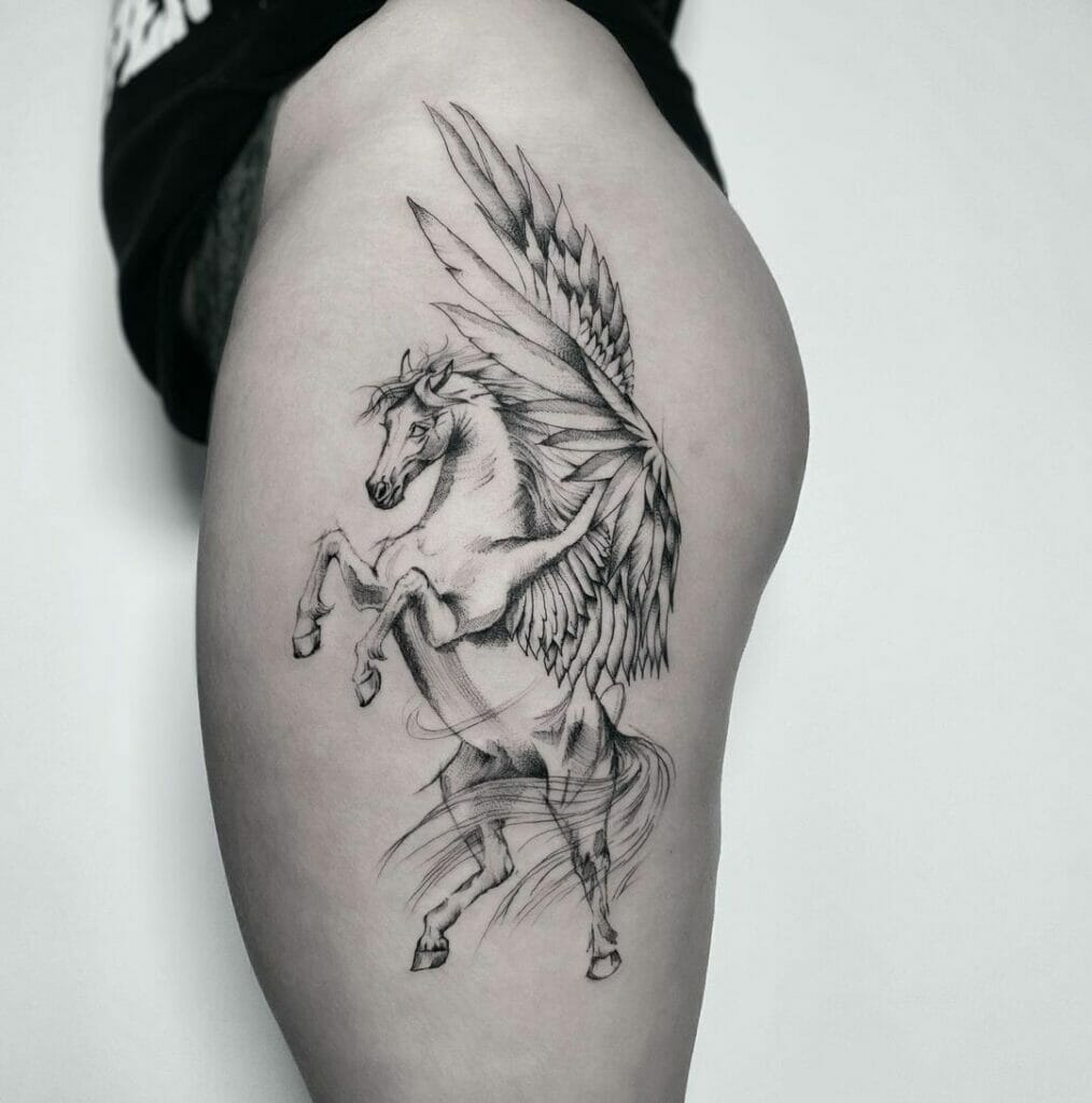 The Pegasus Thigh Tattoo