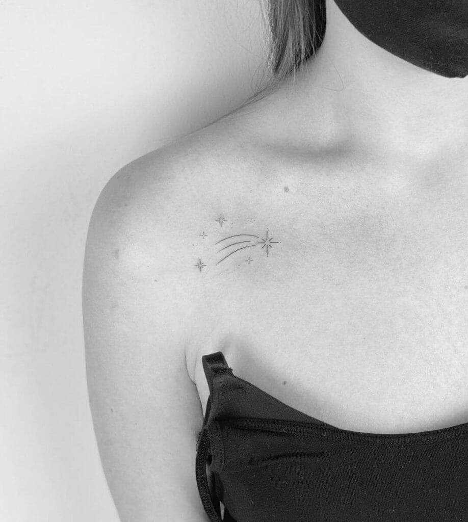 The Perfect Collarbone Shooting Star Tattoo