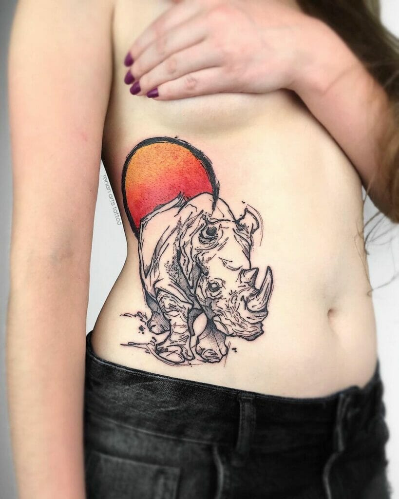 The Rhino Tattoo Of Inspired Fear And Amazement