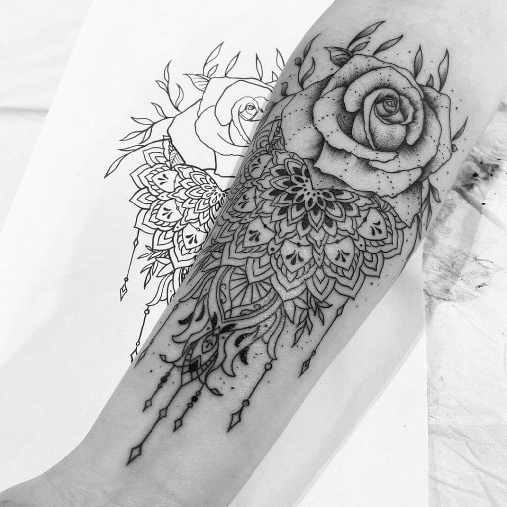 The Rose Tattoo for Fans of Mandalas