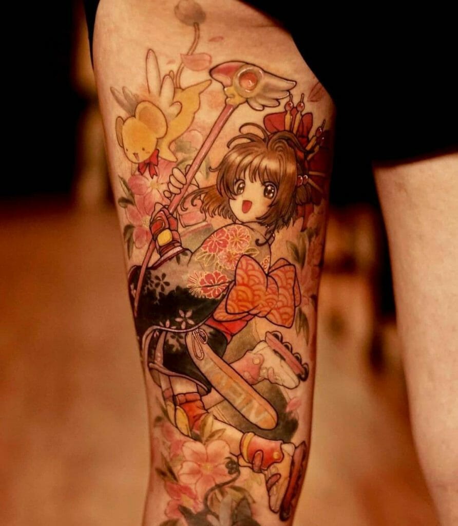 The Sakura X Kero X Wand Tattoo