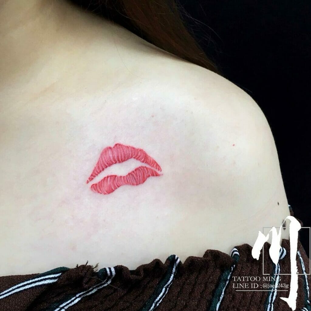 The Seductively Hot Red Lip Tattoos