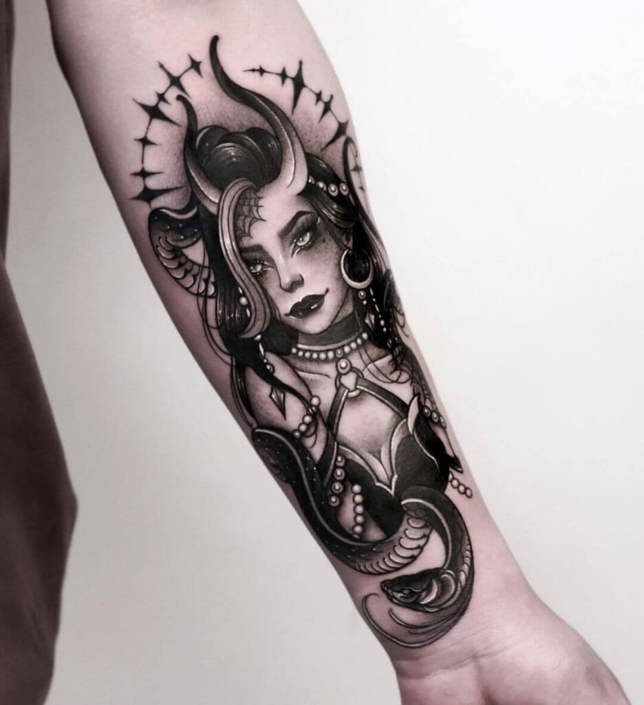 The Serpent and Succubus Tattoo