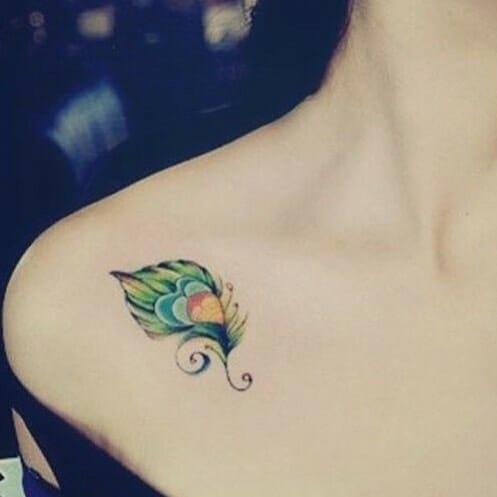 The Small Peacock Feather Tattoo