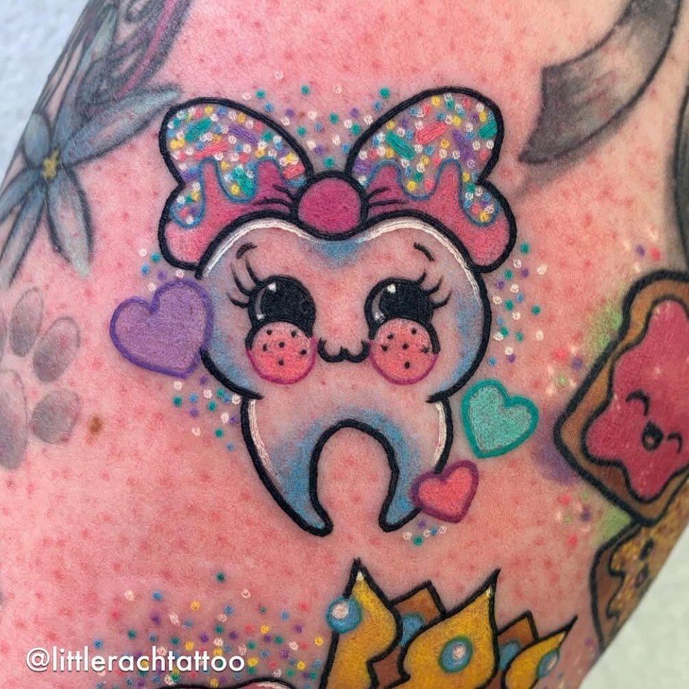 The Sweet Tooth Coloured Tattoo