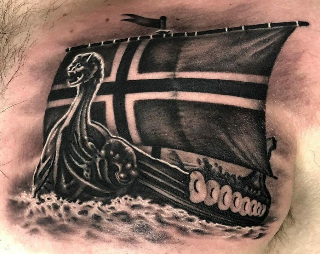 The Swiss Viking Ship Tattoo