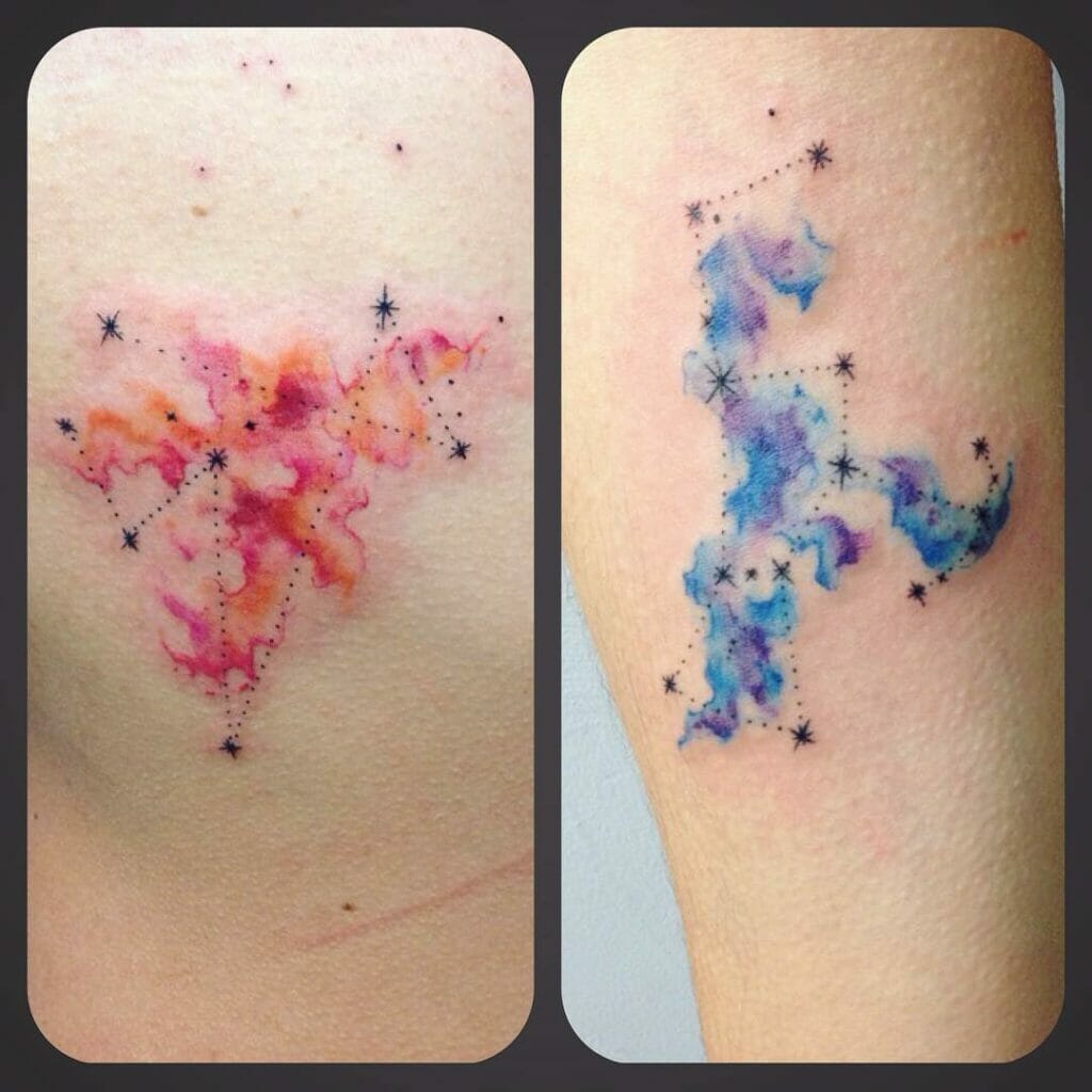 The Watercolour Orion Nebula Tattoo