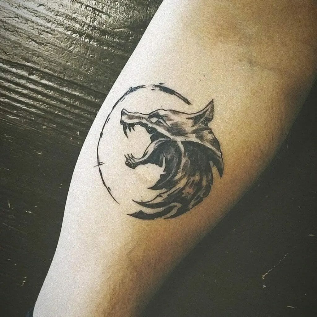 The Witcher Wolf Head Tattoo Design From The TV Show