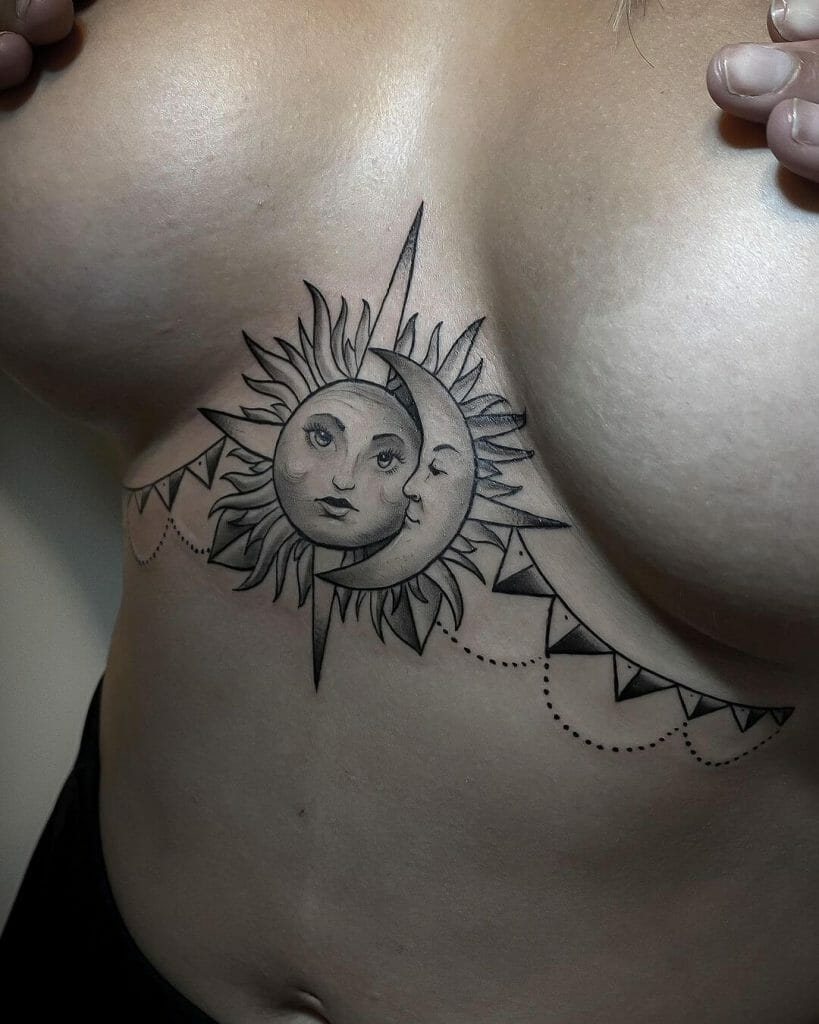 The World Behind The Sun and Moon Tattoo