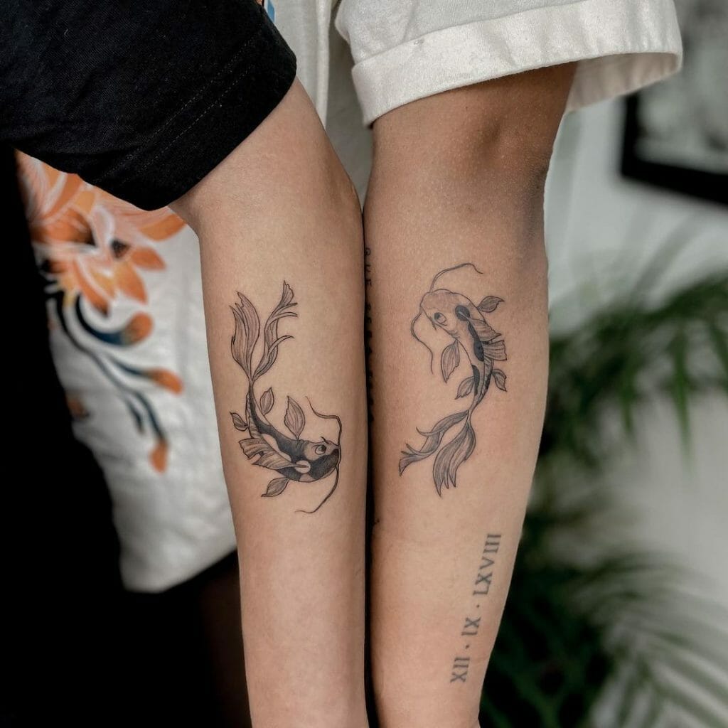 The Yin Yang Symbol Themed BFF Tattoos