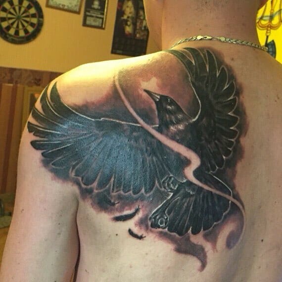 Thunderbolt Raven Tattoo