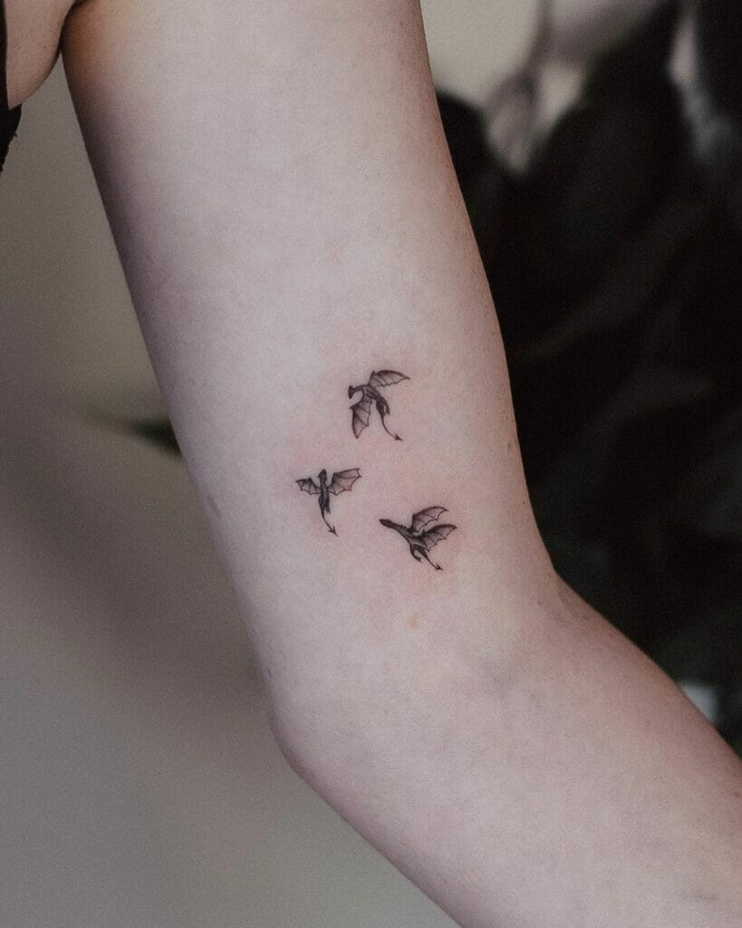Tiny Dragons Minimalist Tattoos
