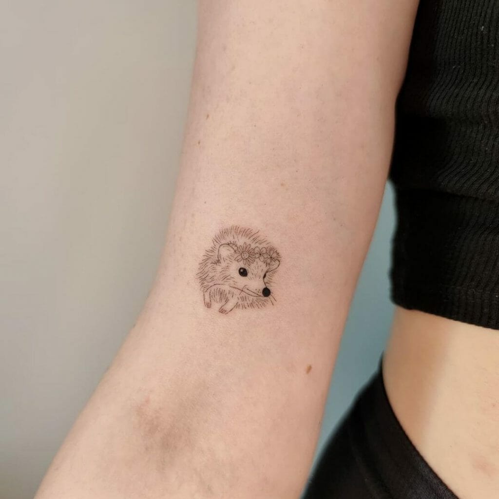 Tiny Hedgehog Tattoo