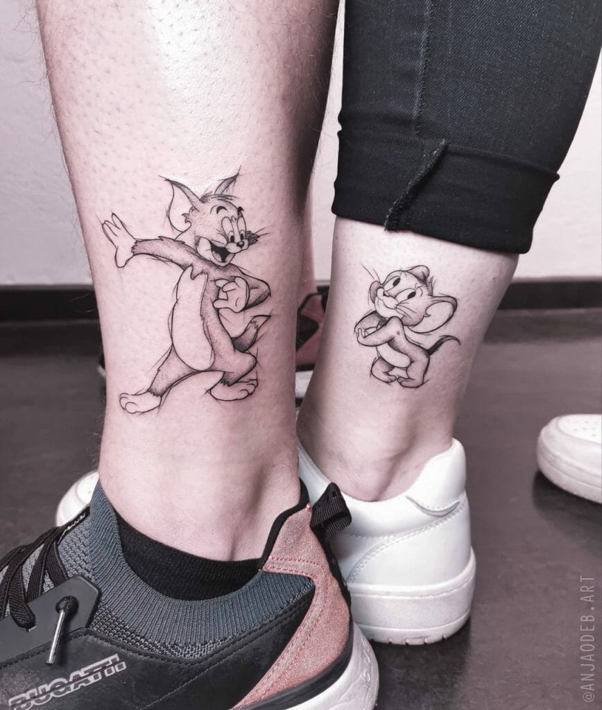Tom And Jerry Brotherhood Tattoo