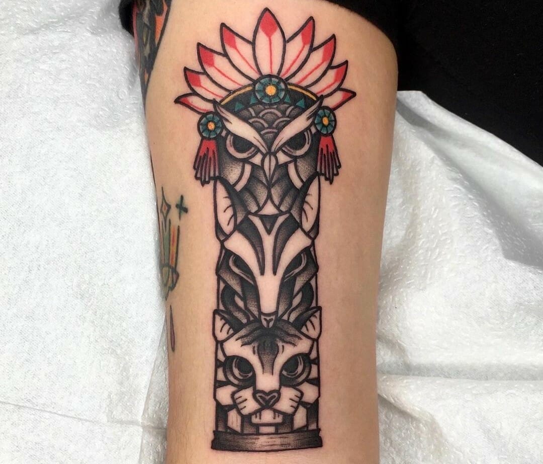 101 Best Totem Pole Tattoo Ideas You Have to See to Believe! - Outsons
