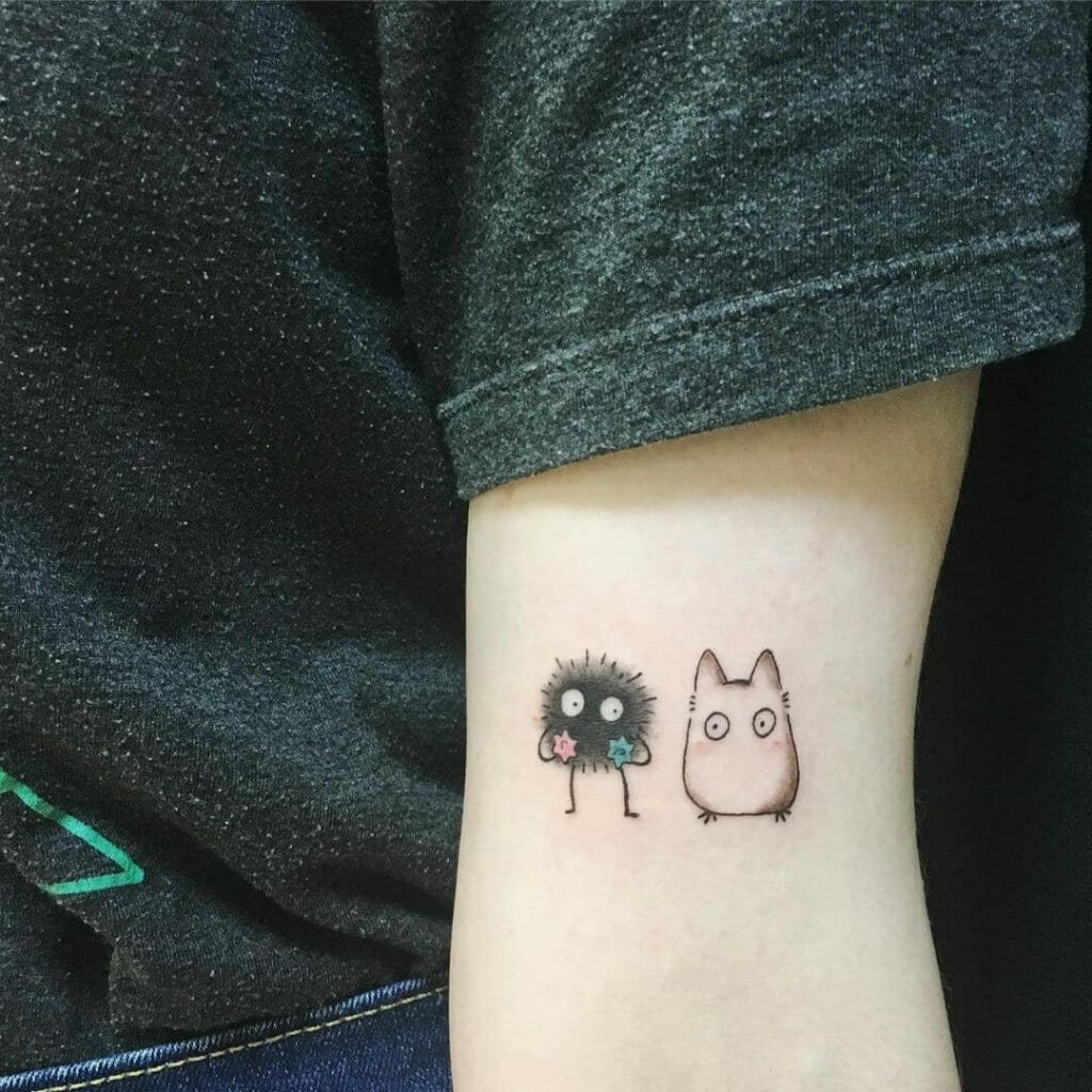 Totoro And Soot Sprite Tattoos