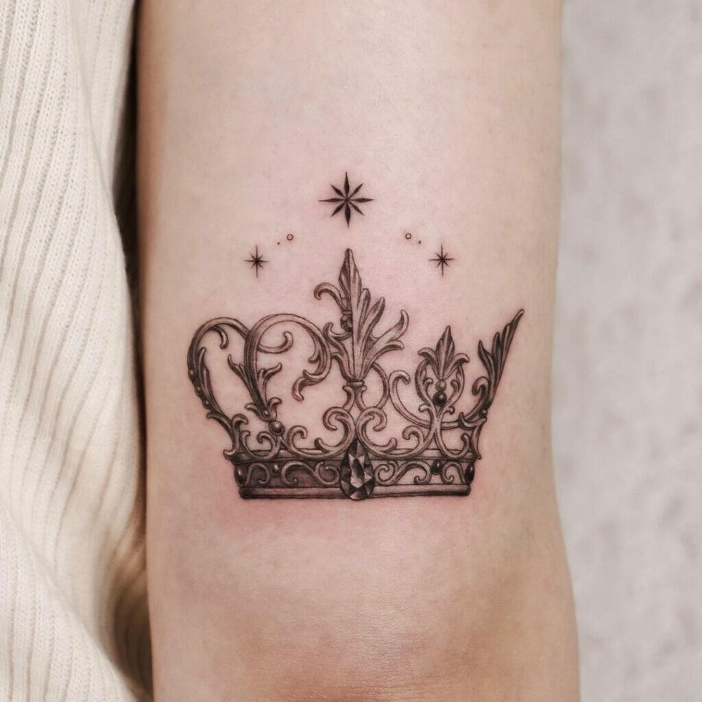 32 Beautiful Crown Tattoos Fit For Royalty  TattooBlend