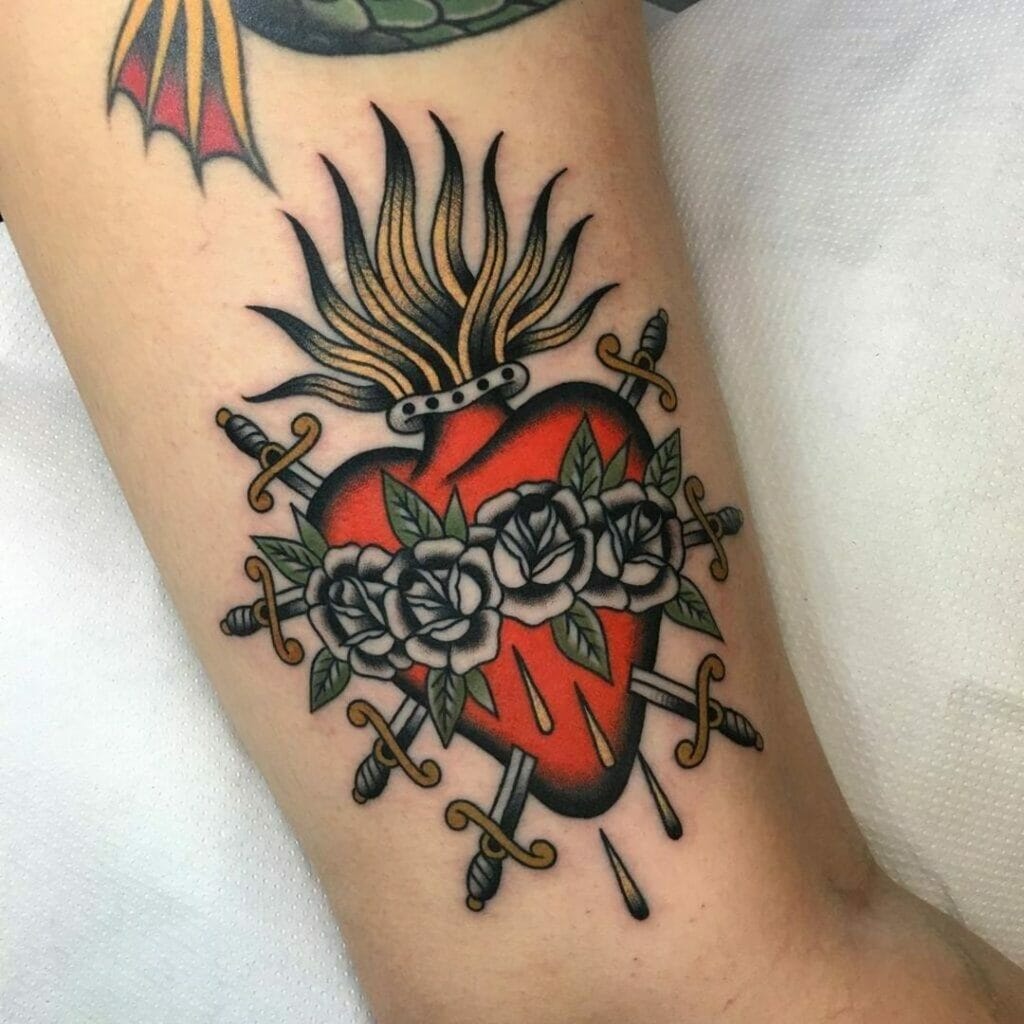 Traditional Heart Tattoos
