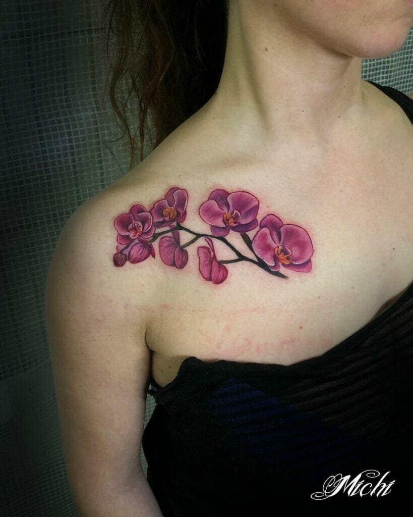 Traditional Orchid Tattoos Designs
