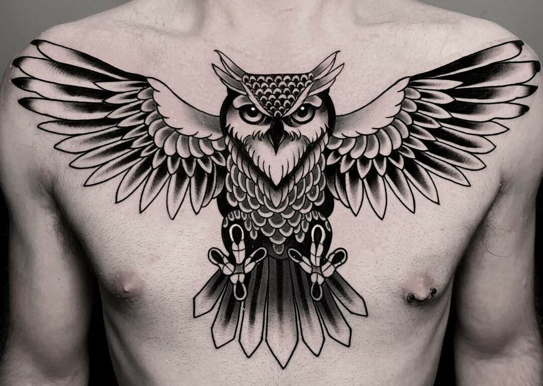 Details 95+ about owl back tattoo best - in.daotaonec