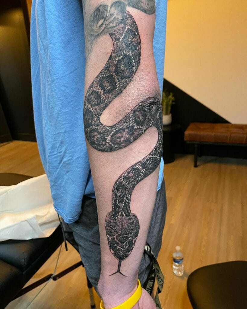 Traditional Rattlesnake Tattoo