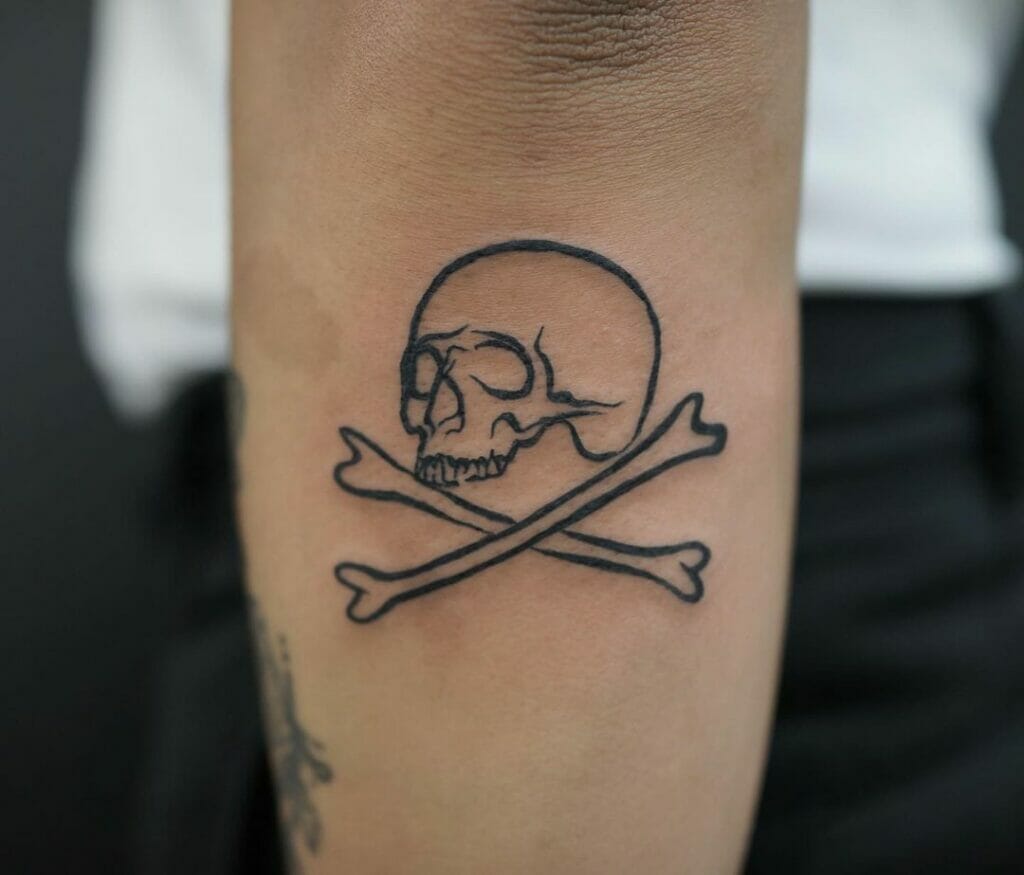 Traditional Skull And Crossbones Tattoo