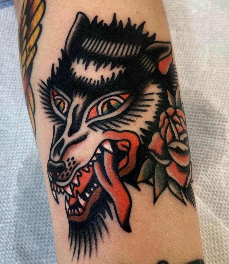Traditional Wolf Tattoos