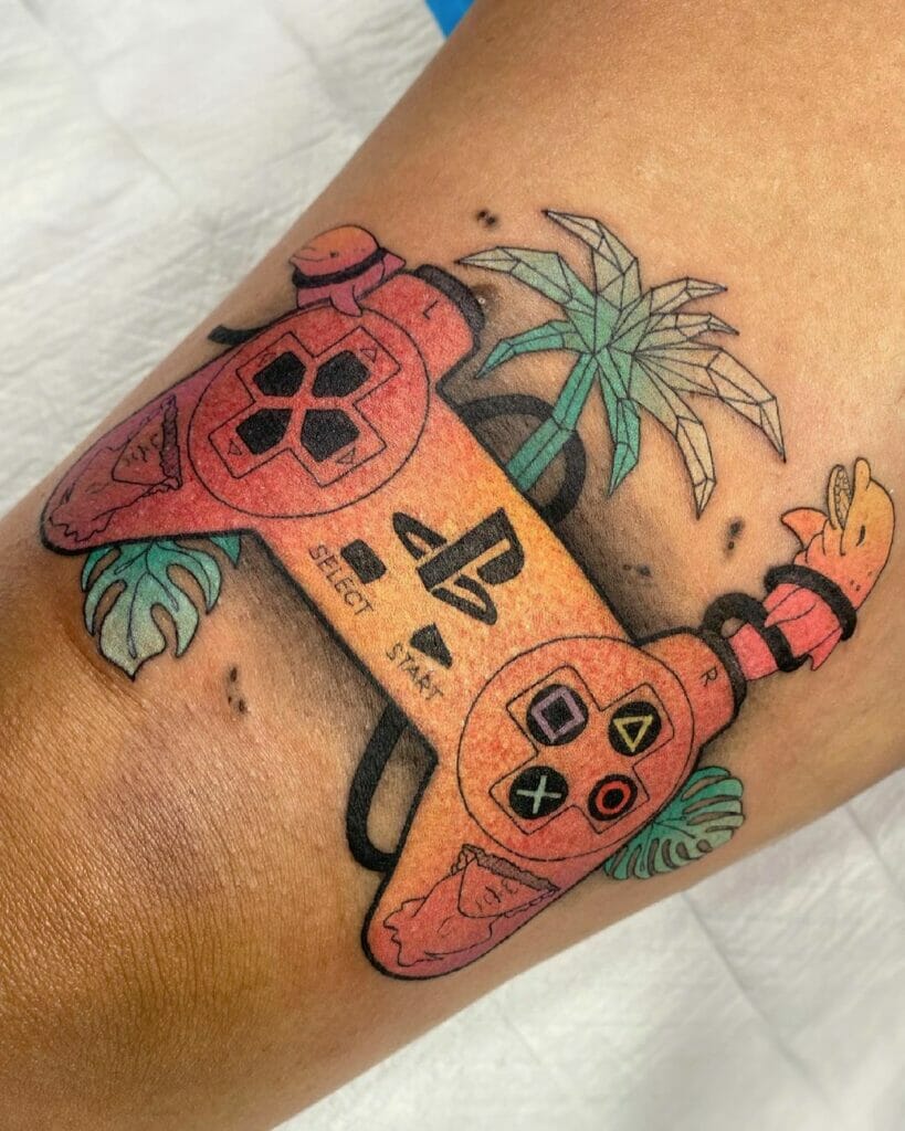 Tribal Playstation Tattoo