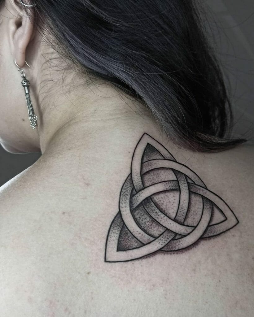 Triquetra Tattoo On The Back