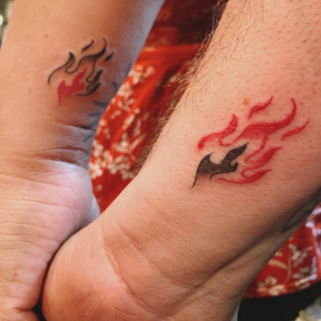 Twin Flame Couple Tattoo Ideas.
